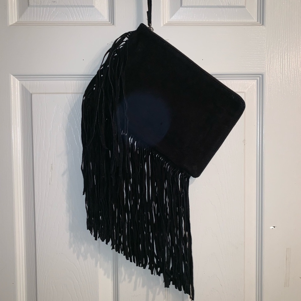 Zara Black Suede Clutch
